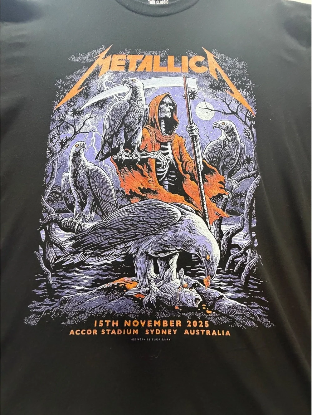 Metallica 15th November 2025 Accor Stadium Graphic